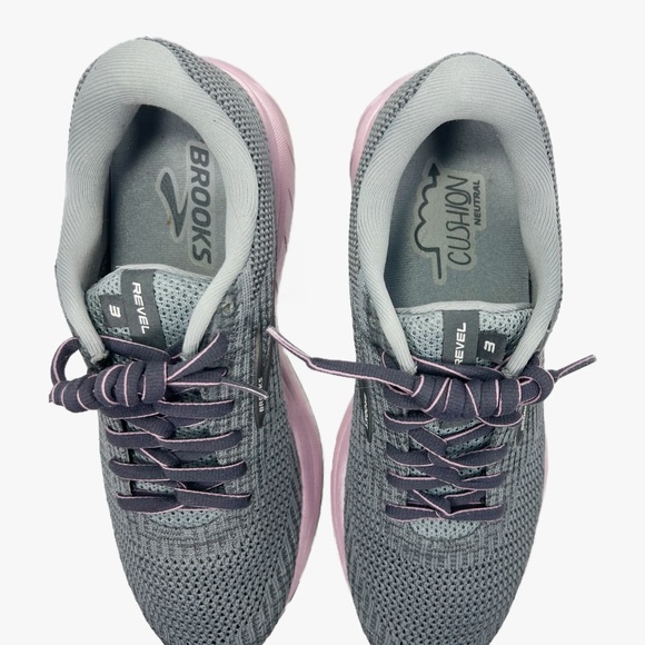 Brooks Revel 3 Grey Pink Running Training Athletic Womens Shoe size 9 - Picture 5 of 10
